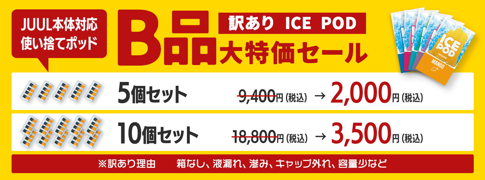 ICE POD 訳あり品 B品